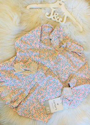 Рубашка на девочку на 3 года carters  4t
