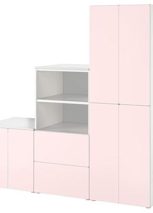Книжкова шафа білий блідо-рожевий 180х57х181 см småstad смостад / platsa платса 594.861.08