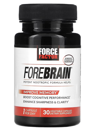 Комплекс для підтримки пам'яті force factor, forebrain, 30 капсул здоров'я мозку3 фото