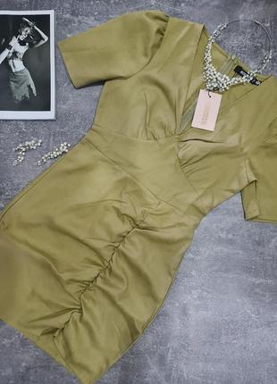 Базове міні плаття сукня оливкова хакі missguided2 фото