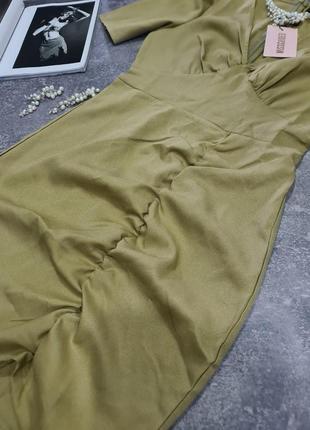 Базове міні плаття сукня оливкова хакі missguided6 фото