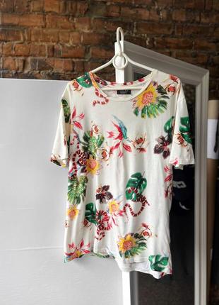 Zara man full printed short sleeve t-shirt футболка