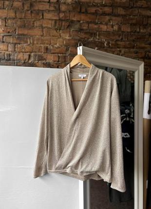 Reiss ilyssa women’s premium metallic faux wrap top blouse жіночий люксовий топ, блуза