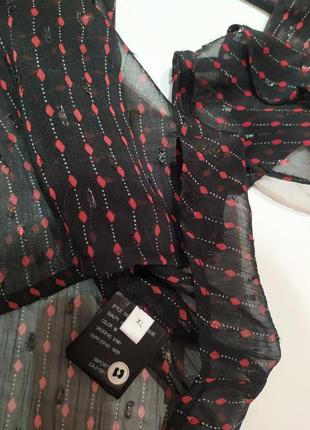 Шикарная блузка черная с воланами xl-xxl co'couture5 фото