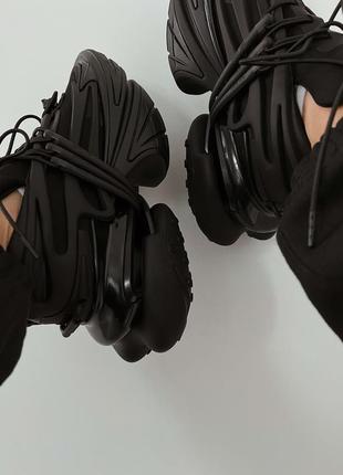 🖤тренд balmain unicorn жіночі шкіряні масивні кросівки натуральна шкіра люкс чорні...