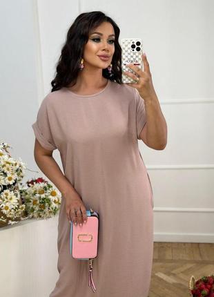 Літня сукня максі вільного силуету в стилі бохо 50-52, 54-56,58-60