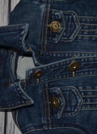 1 - 2 года 92 см обалденный фирменный джинсовый пиджак джинсовая курточка6 фото