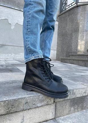 Женские ботинки dr martens classic black (замша)