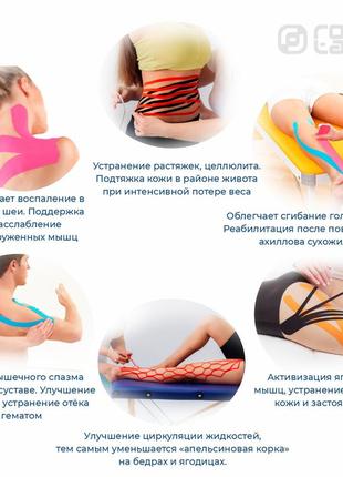 Кинезио тейп royal tapes body care - телесный6 фото