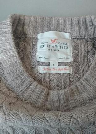 Ніжний светрик holly@white візерунок коси оверсайз