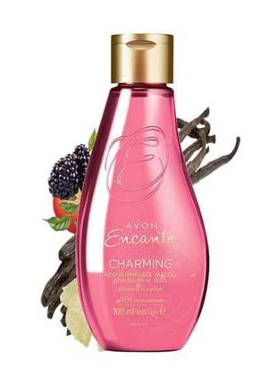 Косметическое масло для ванн и тела «ежевика и мускус» avon charming encanto 100 мл1 фото