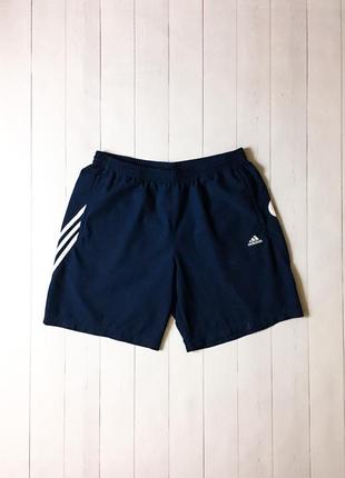 Мужские синие спортивные пляжные шорты adidas адидас с лампасами. размер l xl1 фото