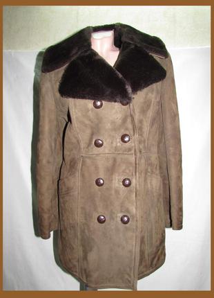 Отличная дублёнка 100% натуральная кожа англия р 14