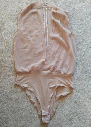 Пудровый комбидрес h&m боди