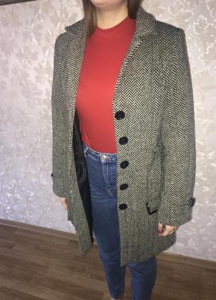 Пальто. сіре пальто гусяча лапка пальто