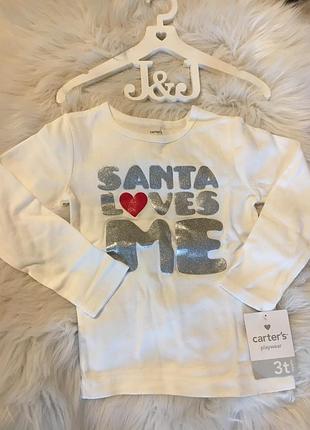Кофточка на девочку carters 3t на 93-98см. новогодняя коллекция