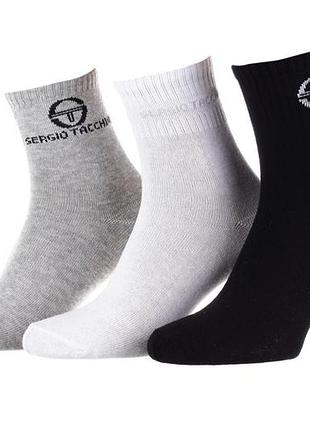 Носки sergio tacchini 3-pack 27-30 black/gray/white 83890164-2