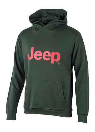 Мужское худи jeep hooded sweatshirt хаки m (o102566-e848 m)