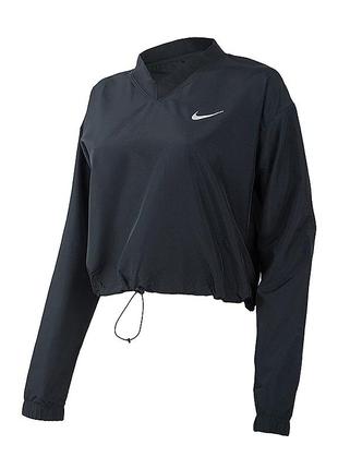 Женская ветровка nike w nk swoosh run jacket черный l (dm7775-010 l)