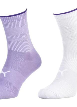 Носки puma sock classic women 2-pack 35-38 purple/white 103003001-012