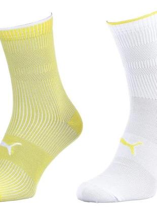 Носки puma sock classic women 2-pack 39-42 yellow/white 103003001-013