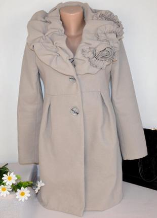 Брендовое демисезонное пальто с карманами nadine италия1 фото