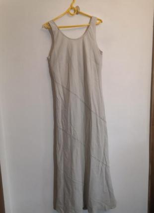 Платье сарафан смесовый лен1 фото