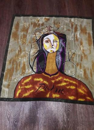 Вінтажна  шовковиста підписна хустка pichio  в стилі арт - деко