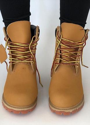 Рыжие ботинки на шнурках