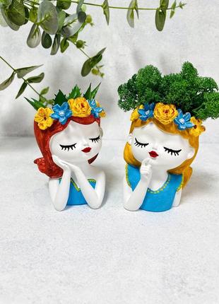 Кашпо "девочка"