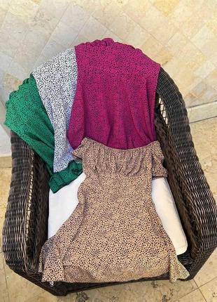 Летнее женское мини платье в корсетном стиле в горошек 42-44, 46-486 фото