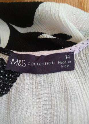 Великолепный вискозный летний миди сарафан m&s на пуговицах жатка/женский натуральный халат в принт8 фото