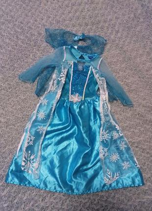 Карнавальное платье эльза с накидкой балеро холодное сердце disney 3-4 года