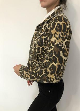 Леопардовая укороченная курточка guess🐆