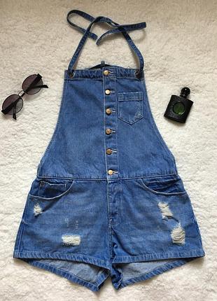 Модный джинсовый комбинезон zara