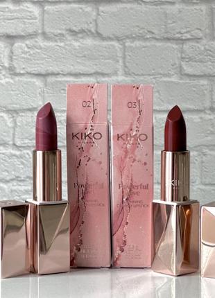 Кремова помада kiko milano powerful love stunning creamy lipstick5 фото