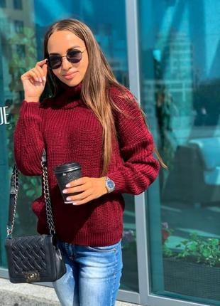 Красивые теплые свитера пол горло
