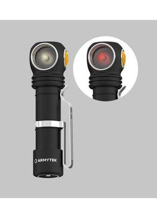 Налобний ліхтар armytek wizard v4 c2 wr magnet usb, теплий-червоне світло