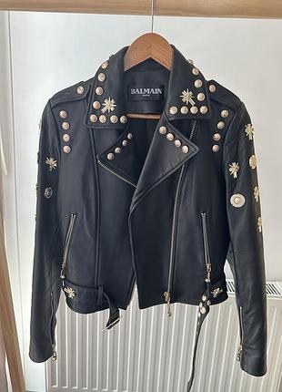 Шкіряна косуха balmain