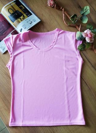 Распродажа футболка майка розового цвета, состав полиэстер, небольшой размер, отличное качество1 фото