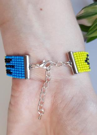 Браслеты из бисера патриотические ручной работы9 фото