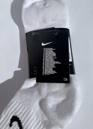 Середні білі шкарпетки nike, комплект 3 пари, носки найк, оригінал, original, чоловічі, 42-464 фото