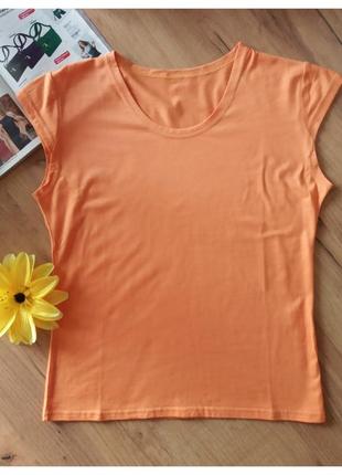 Розпродаж дівоча однотонна футболка майка яскравого помаранчевого кольору, невеликий розмір, може бути на дівчину1 фото
