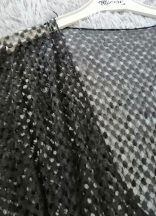 Прозрачная накидка на купальник сетка стрейч пляжная туника2 фото