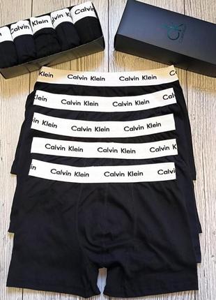 Трусы мужские боксеры calvin klein 5 шт без коробки / мужских боксери / чоловічі труси нижнее белье luj