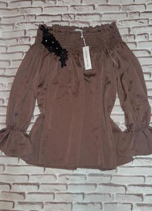 Женская блуза рубашка длинный рукав rinascimento. италия.  новая с бирками.