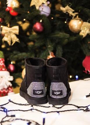 Угги зимние кожаные женские, чёрные уги/сапоги ugg1 фото