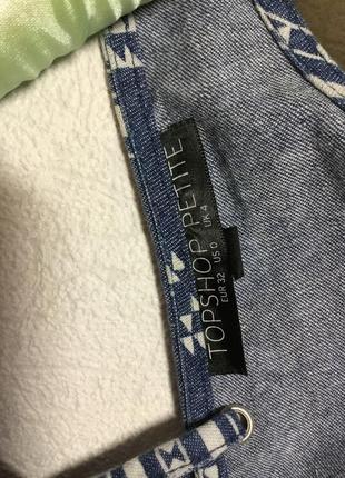 Сукня джинсова в орнамент topshop розмір xs7 фото