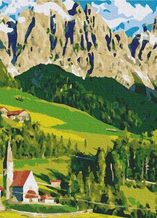 Картина за номерами будинок в альпах
