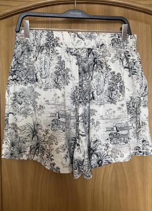 Стильні тонкі віскозні вільні шорти на гумці h&m